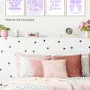 2 x FGFK Coquette Bow Floral Christian Wall Art Prints Set of 4, Lamentations 3:23 Psalm 16:11 Ps.27:1 Bible Verses Posters Pictures Wall Decor for Girls Room Home Dorm Apartment, 8x10 Unframed - Purple