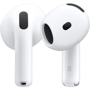 Apple AirPods 4 Wireless Earbuds, Bluetooth Headphones, with Active Noise Cancellation, Adaptive, Transparency Mode, Personalized Spatial Audio, USB-C Charging Case, Wireless Charging, H2 Chip