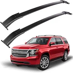 Roof Rack Cross Bars Compatible with 2015-2020 Chevy Tahoe, Chevrolet Suburban, GMC Yukon, Escalade & ESV Aluminum 220 LBS Crossbars Rails Cargo Rooftop Bike Skiboard Luggage Carrier