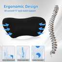 Lumbar Support Pillow for Office Chair - Lumbar Pillow for Car - Ergonomic Lumbar Support Pillow for Car Automotive Seat Cushions, Pure Black