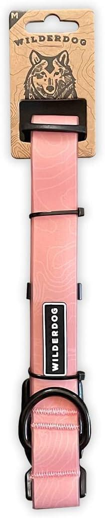 Wilderdog Waterproof Dog Collar - Repels Water & Dirt - Medium 13"-18" - Guava