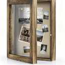 Love-KANKEI Shadow Box Frame 8x10 Shadow Box Display Case with Linen Back Memorabilia Awards Medals Photos Memory Box Gift Carbonized Black