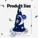 Funny Party Hats Funny Party Accessory Wizard Hat - Merlin Hat - Wizard Costume Accessories - Black Wizard Hat (Colorful)