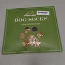 EXPAWLORER Anti Slip Dog Socks to Prevent Licking Paws, Dog Shoes for Hot Pavement, Dog Booties for Small Medium Large Senior Dogs, Traction Control Boots & Paw Protectors for Hardwood Floors (Large (4 Count), Khaki)