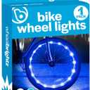 Brightz WheelBrightz LED Bike Wheel Lights - 2025 Edition with Superior Straps & LED-Weatherproof Shield! 14 Colors - Unmatched Durability, Visibility & 48+ Hours of Dazzling Illumination (Blue)
