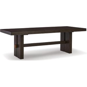 Signature Design by Ashley Burkhaus Traditional Rectangle Extension Dining Room Table, Dark Brown