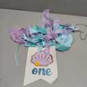 Mermaid One Year High Chair Banner - Under The Sea 1st Birthday Party Decorations, First Party Banner, Ocean Themed Highchair Garland, Under The Sea Photo Prop Cake Smash (Mermaid)