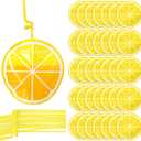 Yungyan 36 Set Lemon Party Cup Drink Pouches with Straws Zipper Smoothie Bags Reclosable Bag Reclosable Pouches, Leakproof Drink Bags for Juice, Slushies for Summer Lemon Party Favors Supplies