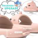 Shark Slides Thickness Upgrade Summer Cute Cartoon Shark Slippers for Women Men Non-Slip Open Toe Lightweight Sole Sandals Casual Unisex Beach Shoes (11-11.5 Women/9-9.5 Men, Pink)