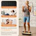 Lifepro HexaPlate Lite Vibration Plate Exercise Machine with Magnetic Acupoints - Full Body Vibration Platform for Beginners and Recovery - Lymphatic Drainage Massager for Muscle Toning and Fitness