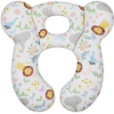 Baby Travel Pillow, Upgrade U-Shape Infant Pillow for Car Seat Pushchair and Stroller, Soft Comfortable Sleep Cushion for Kids Newborn and Toddler -Lion White