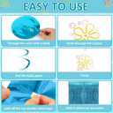 Yellow Cartoon Party Decorations with Fringe Curtains Jellyfish Flowers Party Banner Backdrop Supplies Under the Sea Hanging Swirls Party Decor for Kids Baby Shower Ocean Theme Photo Props Background