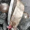 Ribbli Ivoy Wired Ribbon Ivory Satin with Champagne Gold Glitter Mesh 2.5 Inch Christmas Ribbon for Tree Gift Wrapping Wreaths Garland Topper Bows Crafts Home Decor -10 Yards