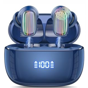 AI Language Translator Earbuds Real Time, 164 Language/6 Translation Modes Translator Earbuds 3-in-1 Translation Headphones, Bluetooth 5.4 Translation Device for Travel Business Learning, Blue