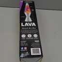 Lava Lite 21250400US2125 Lava The Original Silver Base Lamp with Yellow Wax in Purple Liquid, 14.5", Yellow/Purple