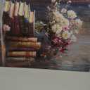 YSPCSUN Still Life Floral Canvas Wall Art Vintage Stacked Books Picture Rustic Farmhouse Decor For Living Room Large Impasto Style Flower Painting Print Gallery Wrapped Framed 36x24 Inch (Black)