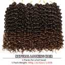 GoGo Curl Crochet Hair for Women Water Wave Curly Crochet Hair Wavy Hair Deep Wave Beach Curl Crochet Synthetic Hair Extensions (18 inch(Pack of 6), T1B/30)