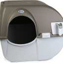 Omega Paw Self Cleaning Litter Box, Omega Paw Roll 'N Clean Litter Box, Regular Size for Kittens and Cats 10 lbs and Under, Brown Color, Model NRA15 V5.0