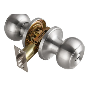 NCSEN Brushed Nickel Door Knobs Interior,Bath & Bed Privacy Door Knob, Keyless Door Lock Round Doorknobs