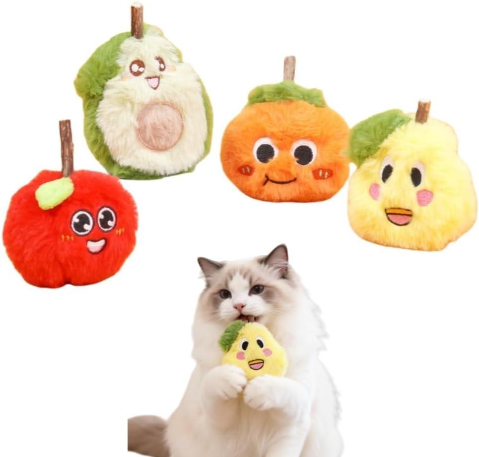 4-Piece Interactive Cat Toys Set with Natural Catnip | Indoor Kitten Toys, Crinkle Sound, Soft & Durable, Chew Toys for Exercise and Play