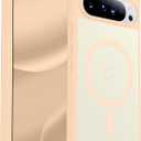 SPIDERCASE Magnetic for Google Pixel 10 Pro XL Case, Military Grade Drop Protection Slim Translucent Matte Shockproof Anti-Fingerprint Phone Case for Pixel 10 Pro XL,Sand Pink