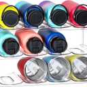 LARGER Compartment - 3 Tier Stackable Water Bottle Organizer Holder - for Stanley 40oz & Others' Large Tumbler - Clear  Rack, 12 Cup Bottle Holder for Cabinet Home Countertop Fridge Pantry Shelf