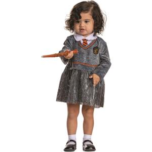 Disguise Infant Gryffindor Hermione Posh Infant Costume, Official Wizarding World Harry Potter Halloween Costumes for Babies ((6-12 mths))