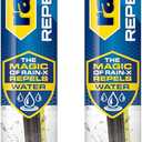 Rain-X 810357 Repellency Water Repellent Wiper Blades, 15" Windshield Wipers (Pack of 2), All Weather Streak-Free for Enhanced Visibility w/Water Repellency Formula 