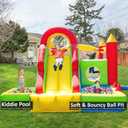 HuaKastro Large Bounce House for Big Kids Inflatable Playground with Tall Slide, Climbing Wall, Water Pool, Bouncy Ball Pit, Tunnel, Ring Toss Cones, Perfect for Backyard Party Family Gatherings