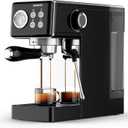 Espresso Machine, 20 Bar Professinonal Espresso Maker, Stainless Steel, Espresso Machine with Milk Frother for Latte,Cappuccino, Semi-Automatic Coffee Machine, Black