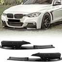 Kspeed 2PCS Front Bumper Lip Spoiler Compatible with 2012-2018 BMW F30 3 Series M Sport,Gloss Black Bumper Lip Spoiler for BMW F30 3 Series