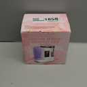 Electric Makeup Brush Cleaner Machine with Automatic Cleaning and Drying Functions Portable Makeup Brush Cleaner for All Size of Makeup Brushes Gifts for Makeup Lovers (White pink)