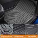 KUST Floor Mats Set for 2026 Hyundai Palisade 7/8 Seats (Gas Only), All Weather Floor Liners & Rear Trunk Mat & Backrest Mat for Palisade Accessories TPE Rubber Car Mats High Edge