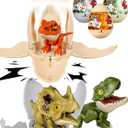 3 Pack Jumbo Dinosaur Eggs - Drop to Hatching Dinosaur Eggs Toys Birthday Gifts for Boys 3 4 5 6 7 8, Christmas Kids Gifts for Grandkids, Easter Basket Stuffer