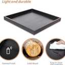 Wood Ottoman Tray, Square Solid Wood Serving Tray for Ottoman, Large Decorative Tray for Drinks, Snacks & Living Room Decor, 24 Inches Black