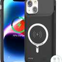 Battery Case for iPhone 14, Upgraded 10000mAh Portable Protective Charging Case with Wireless Charging Compatible with iPhone 14 (6.1 inch) Rechargeable Battery Pack Charger Case with Carplay (Black)