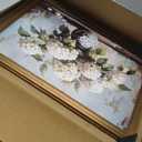 Vintage Hydrangea Wall Art, Gold Framed flower Paintings, Floral Pictures Wall Decor, Botanical Canvas Prints, Rustic Antique Artwork, Modern Organic Home Decor for Bedroom Living Room 16x24 Inch