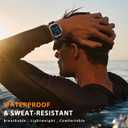 Ocean Sport Bands Compatible with Apple Watch Ultra 2/Ultra Band 49mm 46mm 45mm 44mm 42mm for Men Women, Metal Connector with Breathable Silicone Waterproof Strap for iWatch Series 10 9 8 7 SE 6 5 4 3 (Green/Black)