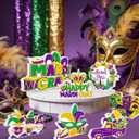 Mardi Gras Decorations Wooden Table Centerpieces for Mardi Gras Party Decoration Rustic Mardi Gras Table Decorations for Office Home Party Supplies Decor