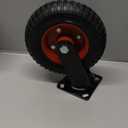 Houseables 8 Inch Caster Wheels, Swivel Wheels, Rubber Casters, Large, for Cart, Heavy Duty, Outdoor, Off Road, Offroad, All Terrain, Flat Free Tire, No Flat, Industrial, Castor, Dolly, Utility Cart