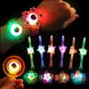30PCS Spinner Bracelets Light Up Party Favors For Kids 4-8-12, Glow Bracelet Glow in The Dark Party Supplies Light Up Toys, Classroom Kids Prizes Goodie Bag Stuffers, Easter Egg Fillers Gift (30)