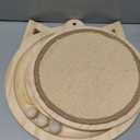 Natural Sisal Cat Scratcher, Round Cat Toys for Indoor Cats Interactive Toys with Ball Track Spring Ball, Kitten Toys for Chasing Hunting Mental Physical Exercise Puzzle