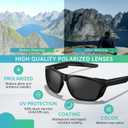 STGATN Polarized Sport Sunglasses for Men, Wrap Around Design UV400 Protection Driving Fishing Cycling Running Glasses