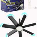 NWOP 28 Inch Socket Fan Light with Remote Control, Screw in E26/E27 Ceiling Fan with LED Light, 3000-6000K Adjustable Color Temp, 6 Speeds, Timer, for Bedroom Kitchen Living Room Garage, Black
