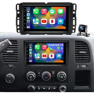 7inch 5GWiFi Upgrade Car Radio for GMC Sierra 1500 2007-2013, Chevy Silverado 1500 2007-2013, Yukon Tahoe 2007-2014, Acadia Equinox Enclave HD Touch Screen Stereo, Carplay Android Auto GPS FM Camera