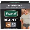 Depend Real Fit Incontinence Underwear for Men - Maximum Absorbency L-XL, 52 Underwear