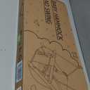 Baby Swing Indoor and Outdoor, Canvas Hammock Swing for Baby to Toddler with a Comfortable Seat, Macaroon Wooden Toy, Adjustable 5-Point Harness,Gift for Baby Boys Girls, 3 Modes, White