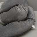MOON PINE Pregnancy Pillow, U Shaped Full Body Pillow for Maternity Support, Sleeping Pillow with Cover for Pregnant Women (Dark Grey)