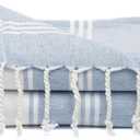 Cotton Turkish Beach Towel with Towels Oversized 36"x72" Pool Absorbent Extra Large Quick Dry Sand Travel Towel (Sky Blue)
