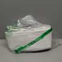 OIAHOMY Woven Basket, Gift Basket Empty with Gift Bags and Ribbons, Rope Baskets for Baby Showers, Storage Baskets with Handles for Nursery, Pet Toy Organizer - White (Medium: 13.5L*10W*6H)